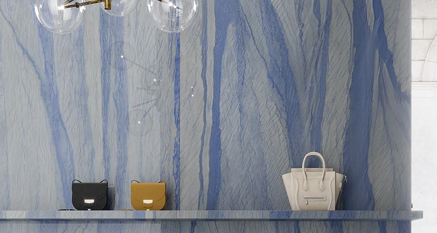 Azul Macaubas Granite Wall