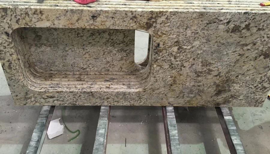 product-900-514 Golden Flower Granite Kitchen Countertop