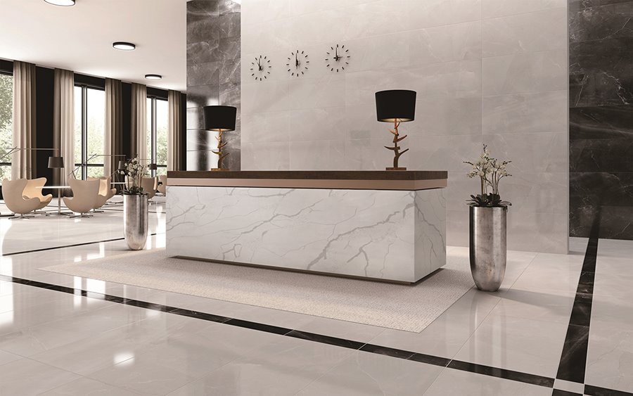 White Quartz Gray Vein Counter