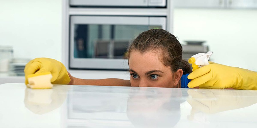 Pure White Quartz Countertops Cleaning