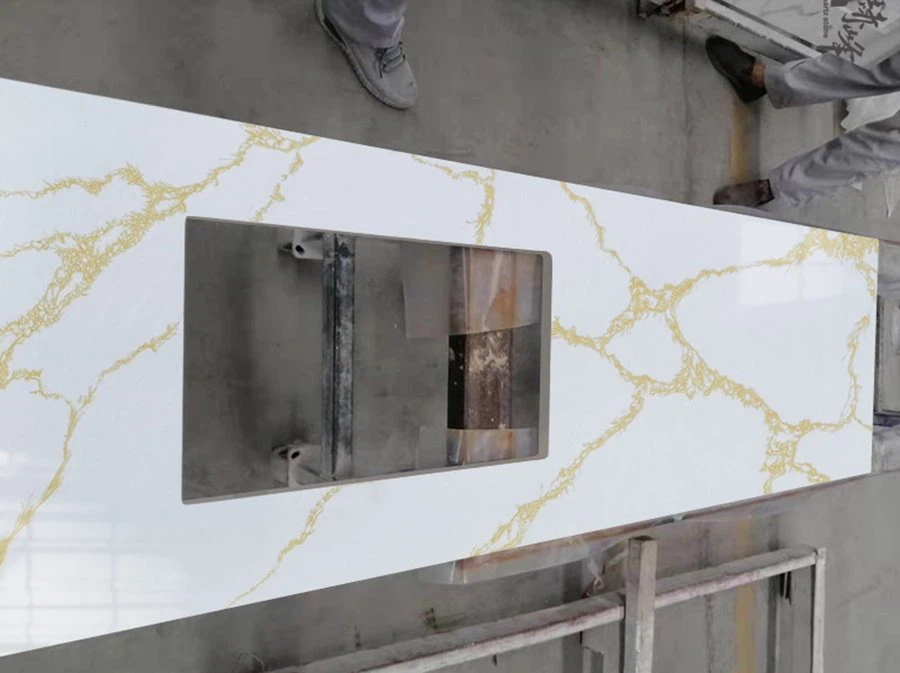 Calacatta Gold Vein Quartz Customized