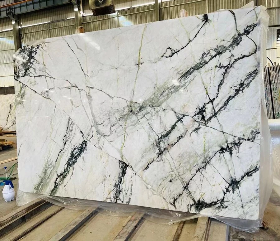China Green Marble Clivia Marble Slab 02