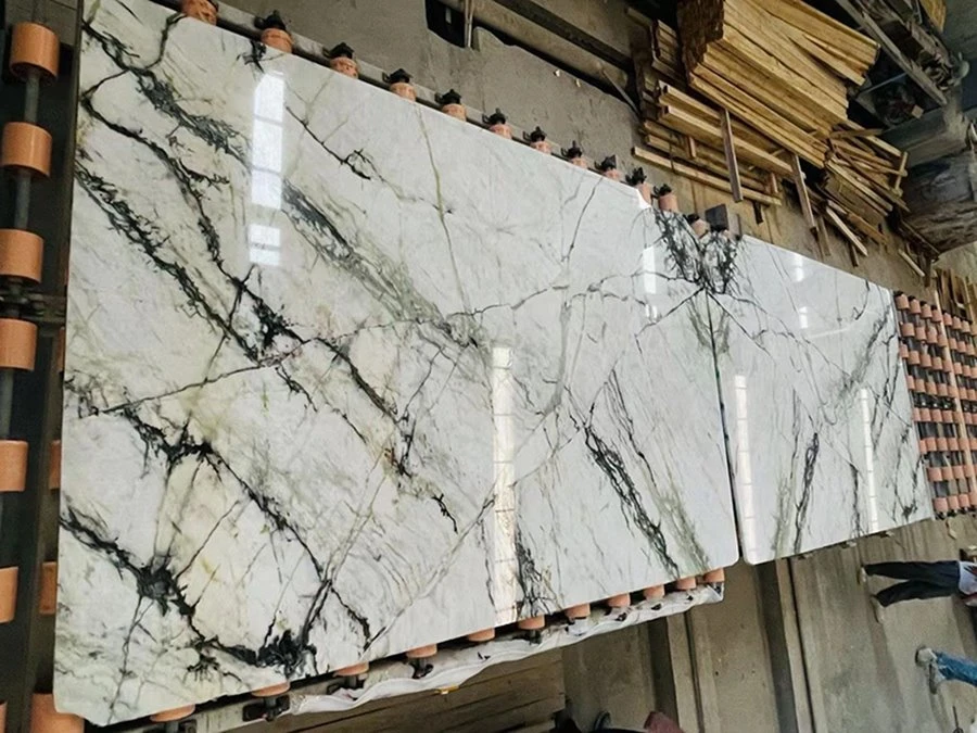 China Green Marble Clivia Marble Slab 04