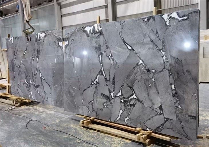 Breccia Grey Marble Slab