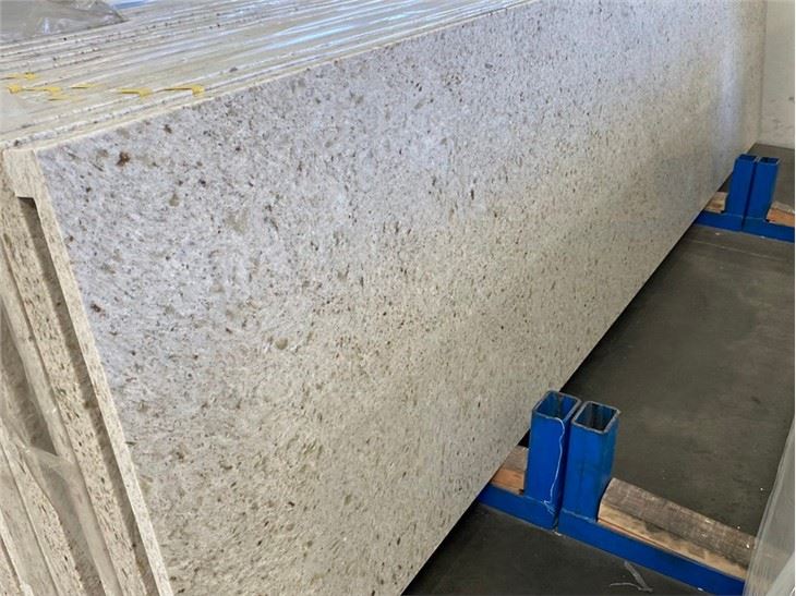 Oyster Beige Quartz Kitchen Countertop